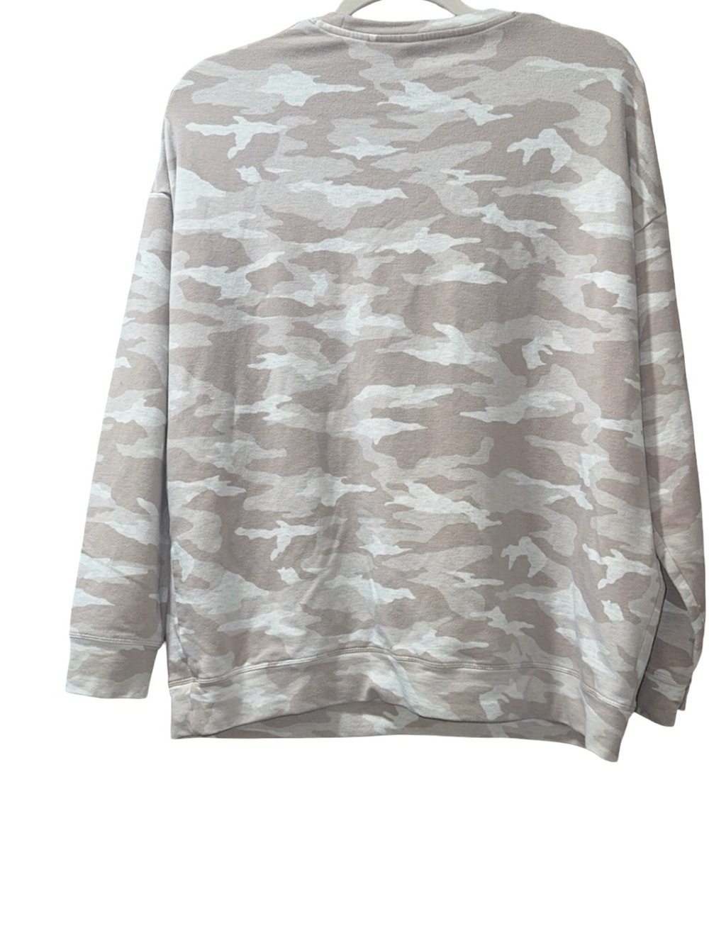 Athleta Camouflage Crewneck Sweater - Beige & White